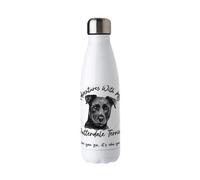 Purely Home Adventures With My Patterdale Terrier Metal Water Bottle - Double Walled 500Ml Hot/cold Drinks Bottle Outdoor Dog Gifts