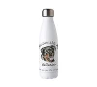 Purely Home Adventures with my Rottweiler Metal Water Bottle - Double Walled 500ml Hot/Cold Drinks Bottle Outdoor Dog Gifts