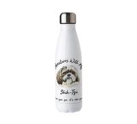 Purely Home Adventures With My Shih-Tzu Metal Water Bottle - Double Walled 500Ml Hot/cold Drinks Bottle Outdoor Dog Gifts