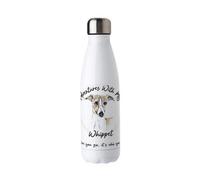 Purely Home Adventures With My Whippet Metal Water Bottle - Double Walled 500Ml Hot/cold Drinks Bottle Outdoor Dog Gifts