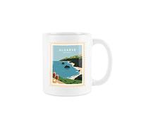 Purely Home Algarve Mug - Travel Stamps Destination Holiday Portugal Mug Coffee/Tea Gift