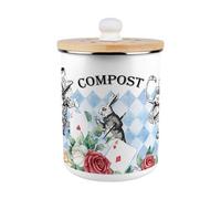 Purely Home Alice's Adventures In Wonderland Food Waste Bin - Metal 2L Kitchen Decor