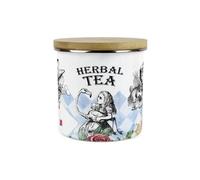 Purely Home Alice's Adventures In Wonderland Herbal Tea Canister - Hatter White Rabbit Playing Cards Gifts - 1.2L Kitchen Storage Container