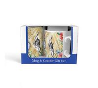 Purely Home Alice's Adventures In Wonderland Mug & Coaster Gift Set - White Rabbit Ceramic Tea/coffee Cup Present With Coaster