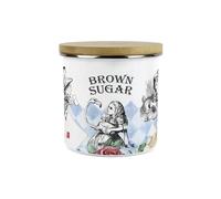 Purely Home Alice's Adventures in Wonderland Personalised Storage Canister - Hatter White Rabbit Playing Cards Gifts - 1.2L Enamel Hot Drinks Kitchen Container