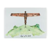 Purely Home Angel Of The North Worktop Protector - Large Textured Glass Chopping Board