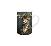 Purely Home Animal Ceramic Mug - Stag Deer Edwardian Animals Novelty Design - Gift/Present Mug for Animal Lovers