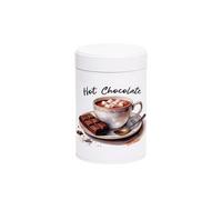 Purely Home Antique Style Cup & Saucer Hot Chocolate Canister - Shabby Chic Drinkware Home Gift - White Screw Lid Storage Container 750Ml