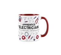 Purely Home Apprentice Electrician Mug Trades Gift - Red Coffee/Tea Cup Present for Trainees