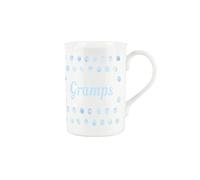 Purely Home Aqua Polka Dots Spots Gramps Mug - Fine Bone China Gift/Present Mug for Gramps