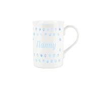 Purely Home Aqua Polka Dots Spots Nanny Mug - Fine Bone China Gift/Present Mug for Nanny