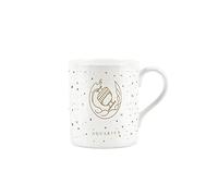 Purely Home Aquarius Gold Star Sign Mug - Small Bone China White Mug Coffee/Tea Present Zodiac Gift