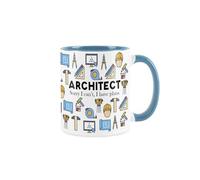 Purely Home Architect Mug - Humourous Trades Funny Novelty Gift - Tea/Coffee Hot Drinks Light Blue Ceramic Cup Present for Construction Architects