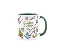 Purely Home Assistant Gardener Mug - Gardening White & Dark Green Coffee/tea Gift 11Oz