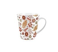 Purely Home Autumn Leaves Small Latte Mug - Ceramic Cup Autumnal Leaf Tea/Coffee Present Gift