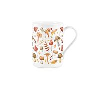 Purely Home Autumn Mushrooms Mug - Forest Fungi Plants Bone China Cup - Tea/Coffee Present Gift