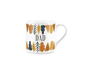 Purely Home Autumn Trees Dad Mug - Fine Bone China White Mug Coffee/Tea Present Gift for Dads