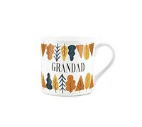 Purely Home Autumn Trees Grandad Mug - Fine Bone China White Mug Coffee/Tea Present Gift for Grandparents
