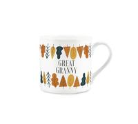 Purely Home Autumn Trees Great Granny Mug - Mothers Day Gift for Grannies Bone China Mug - Tea/Coffee Hot Drinks Cup Present