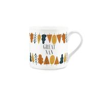 Purely Home Autumn Trees Great Nan Mug - Mothers Day Gift for Nannies Bone China Mug - Tea/Coffee Hot Drinks Cup Present