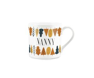 Purely Home Autumn Trees Nanny Mug - Mothers Day Gift for Nannies Bone China Mug - Tea/Coffee Hot Drinks Cup Present