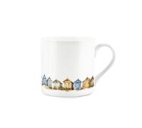 Purely Home Beach Huts Mug - Coastal Beach Seaside Themed Gift Present - Bone China Tea/Coffee Cup