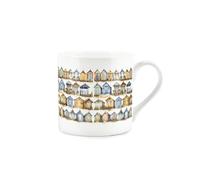 Purely Home Beach Huts Mug - Seaside Beach Coastal Themed Gift Present - Bone China Tea/Coffee Cup