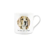 Purely Home Beagle Mug - Lifes Better With A Beagle Bone China White Mug - Tea/coffee Gift For Dog Lovers
