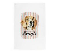 Purely Home Beagle Tea Towel - Novelty Dog Themed Gift Kitchen Linen/dish Cloth