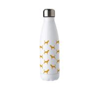 Purely Home Beagle Water Bottle - Yellow Reusable Double Walled 500Ml Hot/cold Metal Drinks Bottle Dog Gifts