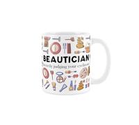 Purely Home Beautician Mug - Humourous Trades Funny Novelty Gift - Tea/Coffee Hot Drinks White Ceramic Cup Present for Beauticians/Makeup Artists