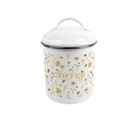 Purely Home Bee Meadow Coffee Canister - Medium Metal Kitchen Storage Tin with Handle