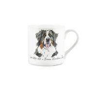 Purely Home Bernese Mountain Dog Mug - Lifes Better With A Bernese Mountain Dog Bone China White Mug - Tea/coffee Gift For Dog Lovers