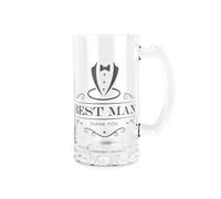 Purely Home Best Man Glass Stein - Wedding Roles Drinks Glass Thank You Gift - 450Ml Drinking Cup/tankard With Handle Present
