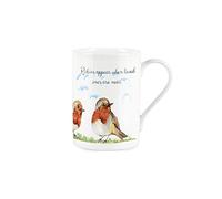 Purely Home Birds Mug 'Robins Appear When Love Ones are Near' - Bone China Style White - Sympathies/Loss Mug Coffee/Tea Present Gift