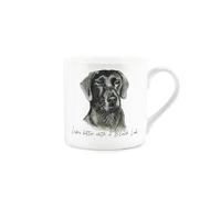 Purely Home Black Labrador Mug - Lifes Better with a Black Lab Bone China White Mug - Tea/Coffee Gift for Dog Lovers