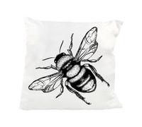 Purely Home Black Sketched Honey Bee Cushion