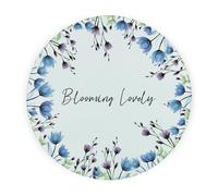 Purely Home Blooming Lovely Round Worktop Protector - Textured Glass Chopping Board