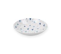 Purely Home Blue Hearts Melamine Plastic Pet Saucer - Cat Feeding Dish