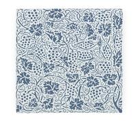 Purely Home Blue Oak Leaves & Berries Large Square Worktop Protector - Smooth Glass Chopping Board