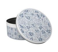 Purely Home Blue Oak Leaves & Berries Round Cake Tin - Large Baking Storage Kitchen Gift