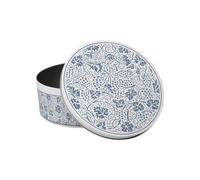 Purely Home Blue Oak Leaves & Berries Round Cake Tin - Small Baking Storage Kitchen Gift