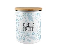 Purely Home Blue Rabbits Dried Fruit Canister - Wildlife & Nature 2.7L Extra-Large Enamel Kitchen Storage Tin Baking Gifts
