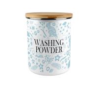 Purely Home Blue Rabbits Washing Powder Storage Canister - Wildlife & Nature 2.7L Extra-Large Enamel Kitchen & Laundry Tin Gifts