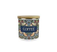 Purely Home Blue Strawberry Thief Coffee Storage Canister - Morris Inspired Tapestry Artwork Homeware Gifts - Medium Enamel Kitchen Container