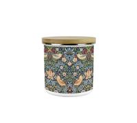 Purely Home Blue Strawberry Thief Kitchen Storage Canister - Morris Inspired Tapestry Artwork Homeware Gifts - Medium Enamel Container