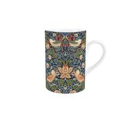 Purely Home Blue Strawberry Thief Mug - William Morris Artwork Gifts - Tea/Coffee Ceramic Drinks Cup Present