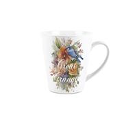 Purely Home Bluebird Great Granny Mug - Floral Gifts for Bird Lovers - Ceramic Tea/Coffee Small Latte Cup Present