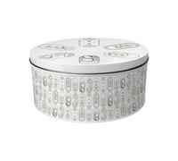Purely Home Boho Minimalist Large Cake Tin - Simplistic Bohemian Floral Kitchen Gift - Round Metal Storage Container For Baking 23 X 10Cm
