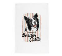 Purely Home Border Collie Tea Towel - Novelty Dog Themed Gift Kitchen Linen/dish Cloth
